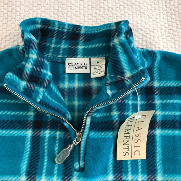Fleece Pullover in Green and Black Plaid - Brand New with Tags! - Picture 2 of 4